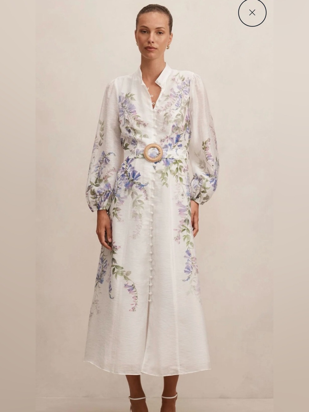 NEW Ever New Sheridan Floral Print Midi Dress with Belt, Size 6